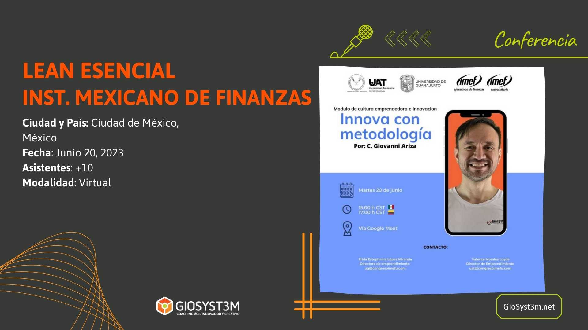 Conferencia Lean Esencial Inst. Mexicano de Finanzas